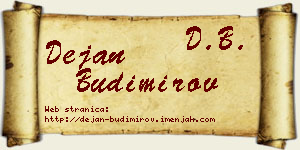 Dejan Budimirov vizit kartica